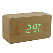 Shibaojia ® Horloge LED Horloge en bois Sound Control Fasionable conception M9