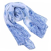 bleu et modèles en porcelaine blanche écharpe de femmes