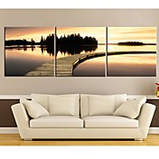 Toiles Art Sunset Waterside Lot de 3