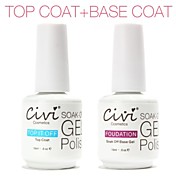 Civi UV Gel Polish 15ml Nail Gel Base Coat+Top Coat