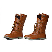 Women's Low Heel Combat Boots  Mid-Calf Boots With Lace-up (More colors)