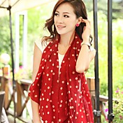 [XmasSale]Mlle. 2014 dot coréen de velours mousseline écharpes longue écharpe des femmes