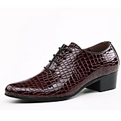 Leather Men's Low Heel Comfort Oxfords With Lace-up Shoes (More Colors)