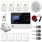 Contrôlée App Système d'alarme sans fil et filaire GSM numérotation automatique Accueil + capteur de fumée