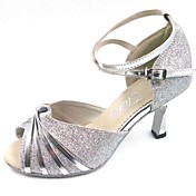 Latin Customizable Women's Sandals Customized Heel Sparkling Glitter Dance Shoes(More Colors)