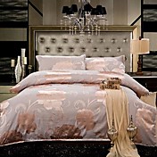 Manmer® Duvet Cover Set,4-Piece The High-end Luxury Satin Jacquard Silk Bedding And Court Wind(200*230cm)