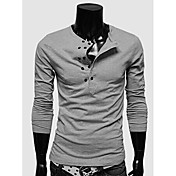Nono Men Double-Breasted Long Sleeve T-Shirt