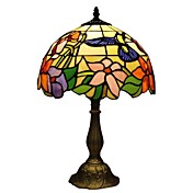 Lampe de table tiffany avec un colibri