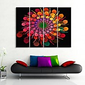 art de toile tendue fleurs magnifiques peinture décoration ensemble de 4