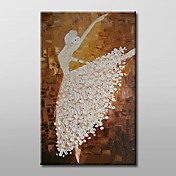 peint à la main peinture à l'huile abstraite danseur moderne avec cadre étiré prêt à accrocher