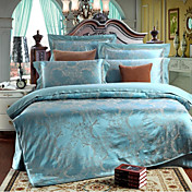 Shuian® Duvet Cover Set,4 Piece Suit Comfort Simple Modern Satin Silk Floss Beddings