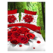 shuian® ensemble de housse de couette, 4 pièces confort de ventilation simple costume moderne motif imprimé 3d complet