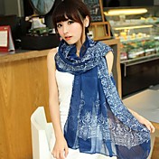[XmasSale]rétro bleu et blanc porcelaine foulard en mousseline de soie des femmes (de couleurs assorties)