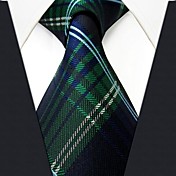 carreaux casual cravate en soie multicolore des hommes