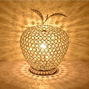 Fashion Apple Shape Crystal Table Lamp K9 Crystal Desk Lamps Bedside Living Room Office Mini Table lights