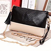 Women's Synthetic Leather Tassel Bag Clutch Bags Day Shoulder Messenger Bag