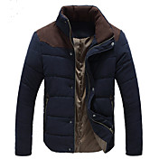 Langtuo Men's Fashion Contrast Color Coats