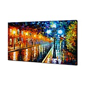 [XmasSale]peint paysage peinture à l'huile paris peinture au couteau de la rue de la main avec cadre étiré