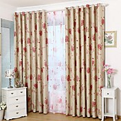 blackout pays d'impression recto-verso coloré fleurs épanouies rideau (un panneau)