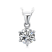 weiyinyuan mode sterling argent diamant collier pendentif