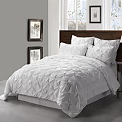 Duvet  Cover And Shams Based On Soft Fabric With Uniform Twisting By Hand  On Top.