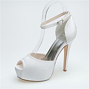 Women's Shoes Peep Toe Stiletto Heel Satin Pumps Sandals with Buckle Wedding Shoes More Colors available