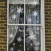 [XmasSale]joyeux noël élégante autocollant de fenêtre de flocon de neige solide (11.76 