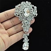 Vintage Style Women Party Rhinestone Drop Flower Brooch Broach Costume Pin (More Colors)