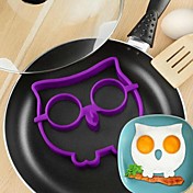 hibou de bande dessinée anneau de friture en forme d'oeuf, un matériau en silicone, des couleurs aléatoires