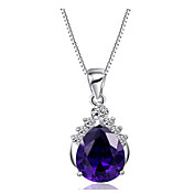 Pure Women's 925 Silver High Quality Handwork Elegant Pendant Include Necklace