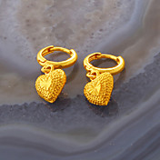 clignote mode tempérament 24k boucles d'oreilles en or des femmes