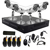 4 Channel CCTV DVR System with PTZ Control(4 Outdoor Waterproof Camera)