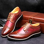 Men's Shoes Comfort Low Heel Leahter Oxfords with Lace-up More Colors Available