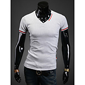 YESFLY Men's Short Sleeve Slim Fashion V-Neck Simple T-Shirt