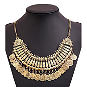 Collier Vintage en alliage de pièces de monnaie de gland de femmes