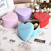 Personlized Small Heart Shaped Favor Tin - Set of 24(More Colors)