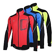 Arsuxeo Men's Cycling Jacket Fleece Warm Winter Thermal Bicycle Windproof Jacket