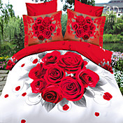 [NewYearSale]shuian® ensemble de housse de couette, 4 pièces confort de ventilation simple costume moderne motif imprimé 3d complet