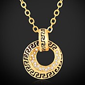 InStyle Vintage Pendant Necklace 18K Gold Platinum Plated SWA Austrian Rhinestone Crystal Jewelry for Women High Quality