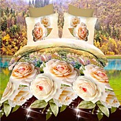 BETTERHOME  Duvet Cover/Duvet Cover Set 3D Activity Fashion Floral Print 4Pcs