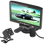 7 Inch TFT LCD Color 480 x 234 Pixels Stand/Mount Car Rear View Headrest Monitor with 420 TV Lines Night Vision Camera