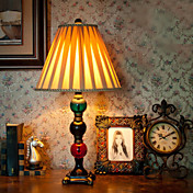 American Country Style de lampe de table, une lumière, verre de couleur, résine et tissu (CTLT8098)