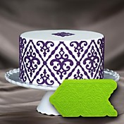 Silicone Fondant Gum Paste Cake Decor Mould Cake Stencil Cake Decorating Silicone Onlay Mold Filigree Damask Pattern