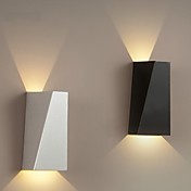 Wall Sconces LED Modern 1 Light Contemporary  White and Black Metal