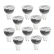 10 pcs GU10 4 W 4 High Power LED 360-400 LM Warm White/Cool White/Natural White Dimmable Spot Lights AC 220-240 V