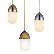 Mini Acorn Pendant Lamp/1 Light/Mordern Simplicity/Golden/Chrome/Wooden Color/Finish Carbon Steel & Glass/Droplight