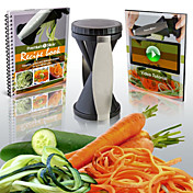 Grater Vegetable Julienne Spiral Slicer, Easy Spiral Vegetable & Fruit Slicer Twister World Cuisine Vegetable Cutter