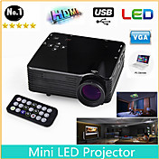 Mini HD Home Super Bright LED Technology Projector , PC Laptop VGA USB SD HDMI