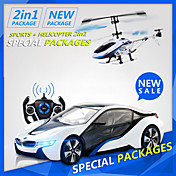 REDDISH TOYS  Brush Electric On-Road RC Car RC Helicopter 2in1 Special Packages