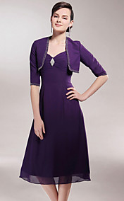 REINA - Robe de Mère de Mariée Mousseline - Châle Inclus